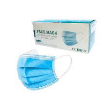 Maska ochronna PROTECTIVE 3-warstwowa na gumkę niebieska