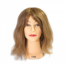 MINI Główka damska ciemny blond 25-30cm - 100% naturalne włosy - EWA