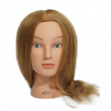 Główka damska ciemny blond 40-45cm - gęstość 230 - 100% naturalne włosy - LILA 3
