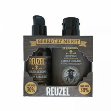 Zestaw - 2 elementy - BEARD TRY ME KIT - Refresh & Beard Serum - REUZEL
