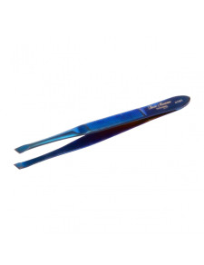 Pęseta skośna BLUE Cobalt dł. 9cm - CM CLASSIC