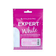 Zestaw wymiennych bialych nakładek do tarki do pedicure EXPERT 10 - gradacja 180 (30 szt) - STALEKS PRO