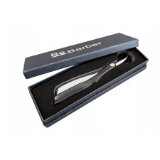 Brzytwa z plastikowym uchwytem + etui - SREBRNA - BeBarber