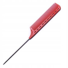 YS-112 CZERWONY Grzebień z metalowym szpikulcem 225mm - Y.S. PARK