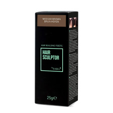 Włókna budujące włosy - ŚREDNI BRĄZ - HAIR SCULPTOR 25g - SIBEL