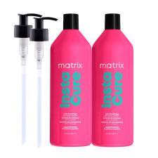 MATRIX INSTACURE Szampon odżywka przeciwko łamliwości włosów 2 x 1000ml, pompki