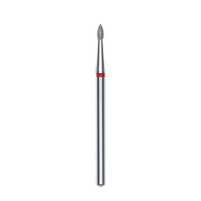 Frez diamentowy oliwka ostra czerwona EXPERT średnica 2,5 mm/6 mm - STALEKS PRO