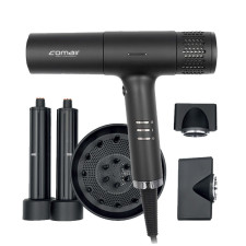 Suszarka cyfrowa z jonizacją MULTI AIR STYLER (2x lokówka, dyfuzor) ultra lekka 300g - T MAGNETIC - COMAIR