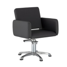 Fotel TIPA podstawa pięcioramienna + stopki, skaj czarny 001L - CERIOTTI