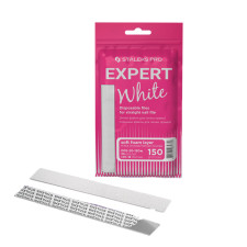 Zestaw wymiennych białych nakładek na bazie miękkiej do pilnika prostego EXPERT 20 - 150 grit (30 szt) - STALEKS PRO