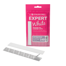 Zestaw wymiennych białych nakładek na bazie miękkiej do pilnika prostego EXPERT 20 - 240 grit (30 szt) - STALEKS PRO