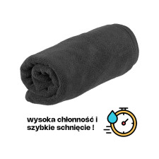 Ręczniki z mikrofibry 45x85cm - 12szt - MICROFIBRE - czarne - SIBEL