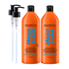 MATRIX MEGA SLEEK [NEW] Szampon, Odżywka wygładzająca 2x1000ml pompki