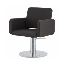 Fotel TIPA podstawa okrągła RIF.6, skaj czarny 001L - CERIOTTI