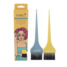 Zestaw 2szt pędzelków do farbowania z twardym nylonowym włosiem POP ART - SIBEL