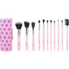 Zestaw 11 pędzli kosmetycznych w tubie (różowe) PINK FLAMINGO - SIBEL