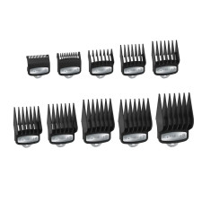 Komplet 10 nasadek PREMIUM z metalowym zaczepem 1.5mm - 25mm (Super Taper, Legend, Magic Clip, Senior, Balding) - WAHL
